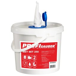 Husa Cloths in a bucket with a soaking dispenser ProfiSauber WET SET 250