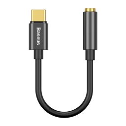 Adaptor audio BASEUS CATL54-01, USB-C Male la Jack 3.5 mm Female, Black