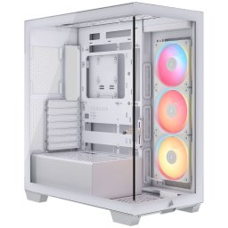 Carcasă CORSAIR iCUE Link 3500X RGB, Mid-Tower, E-ATX, RGB, Tempered Glass, White