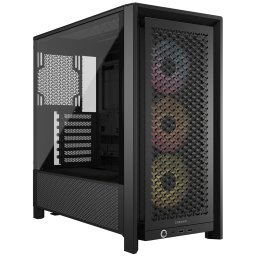 Carcasă CORSAIR 4000D RS ARGB, Mid Tower, E-ATX, RGB, Tempered Glass, Black