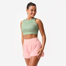 Maiou Crop top fitness multicolor Damă
