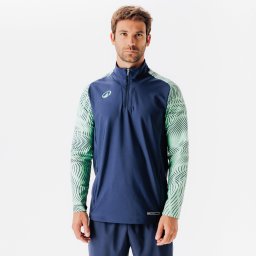 Bluză cu fermoar scurt VIRALTO WAVY club albastru verde