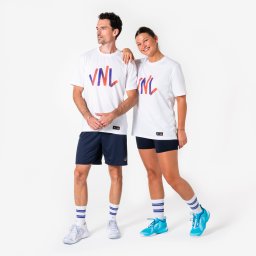 Tricou de volei oficial VNL Alb Adulți