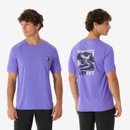 Tricou Drumeție la munte MH500 Mov Bărbați