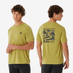 Tricou cu mânecă scurtă, drumeție la munte MH500 Verde Bărbați