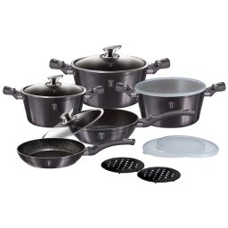 BERLINGER HAUS BH/6886 Metallic Line Carbon Edition 13 cu părţi set de vase