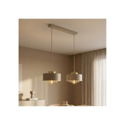 Brilagi - Lustră suspendată pe cablu SPRING 2xE27/60W/230V, bej/auriu