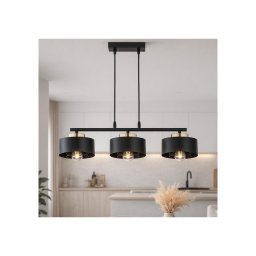 Brilagi - Lustră suspendată pe cablu SPRING 3xE27/60W/230V negru/auriu