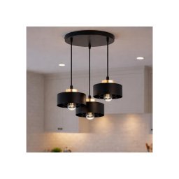 Brilagi - Lustră suspendată cu cablu SPRING 3xE27/60W/230V negru/auriu