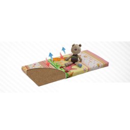 Saltea MyKids Fibra De Cocos Integral 120x60x12 Husa Bumbac Imprimat