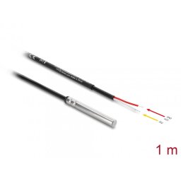 Senzor temperatura la 2 fire deschise DS18B20 1m, Delock 91406