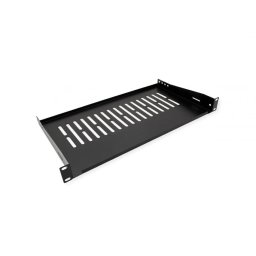 Sertar fix 440x250mm, max. 10kg 1U pentru cabinet 19" Negru, Value 26.99.0428