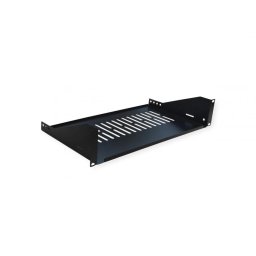 Sertar fix 440x250mm, max. 15kg 2U pentru cabinet 19" Negru, Value 26.99.0432