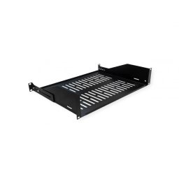 Sertar fix 440x350mm, max. 25kg 2U pentru cabinet 19" Negru, Value 26.99.0433