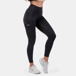 NEBBIA Colanți pentru femei Active High Waist Smart Pocket Black XS
