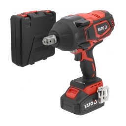 Yato - YT-828075 - Masina de insurubat cu impact cu 1 acumulator si incarcator, Li-Ion, 18 V, 4 Ah, patrat 3/4 inch, 2000 Nm, -, valiza plastic