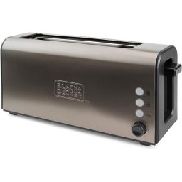 Prajitor de paine Black+Decker BXTO1000E Toaster 1000W, 2 felii, 7 trepte, Negru/Cupru