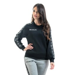 Bluza Givova Fleece Crew Neck Band - Negru, XXL