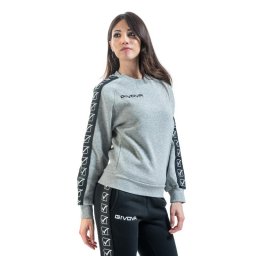 Bluza Givova Fleece Crew Neck Band - Gri, XXS
