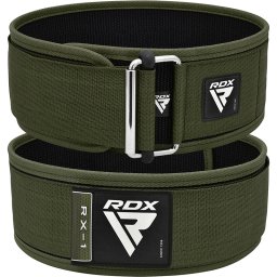 Centura culturism Rdx R1 - Verde militar, S