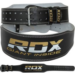 Centura ridicari Rdx, piele - Negru/Auriu, S