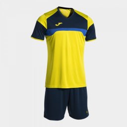 Set Fotbal Bărbați Joma Danubio III – Tricou + Şort, Galben/Bleumarin - Galben/Bluemarin, L