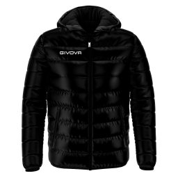 Geacă Sport Givova Olanda cu Glugă - 100% Poliester, Primăvară/Toamnă - Negru, 3XL