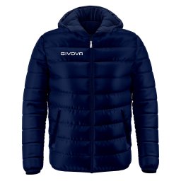 Geacă Sport Givova Olanda cu Glugă - 100% Poliester, Primăvară/Toamnă - Bleumarin, S