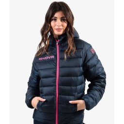 Geacă Sport Givova Olanda cu Glugă - 100% Poliester, Primăvară/Toamnă - bleumarin/fuxia, 4XL
