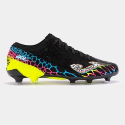 Ghete fotbal Joma Gol 2401 - negru/galben fluo, 45