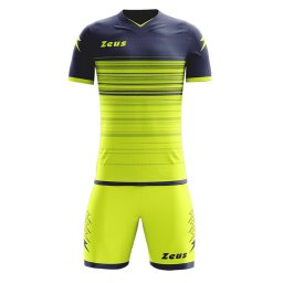 Kit fotbal Zeus Elio - galben fluo/bleumarin, L