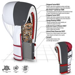 Manusi Box RDX Quadro Dome - Rosu, 16oz
