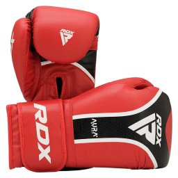 Mănuși Box RDX Aura Plus T-17 Piele Maya Hide™ MG-3 - Rosu/Negru, 16oz