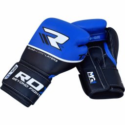 Manusi box Rdx Quad Kore - Albastru/Negru, 14oz
