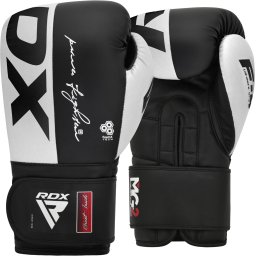 Manusi box sparring RDX F4 - alb/negru, 12oz