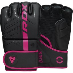 Mănuși Grappling MMA RDX F6 Kara Alb/Roz/Negru - Roz, M