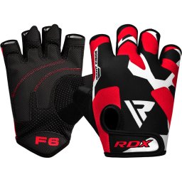 Mănuși Fitness RDX F6 Sublimation Lycra Brevetată Cauciuc 3MM - Rosu, XL