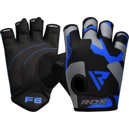 Mănuși Fitness RDX F6 Sublimation Lycra Brevetată Cauciuc 3MM - Albastru inchis, 2XL