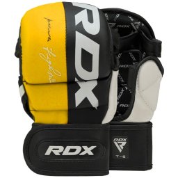 Mănuși Sparring MMA RDX T6 Piele Maya Hide Galben - Galben, S