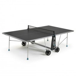 Masă Tenis de Masă Cornilleau 100X Outdoor - Rezistentă la Intemperii, Clasa D - Gri, uni