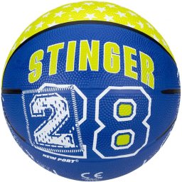 Minge baschet NewPort Mini Print 3 - albastru/galben, 3