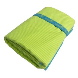 Prosop plaja microfibra Solart,75x150 cm - VERDE FLUO/ALBASTRU, 75x150 cm