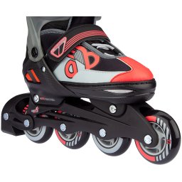 Role/patine reglabile Nijdam Combo Red Raider - Negru/Portocaliu, 29-32