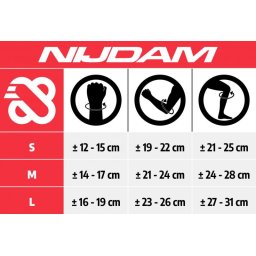 Set protectii Nijdam Neo Nero, copii - Negru, L