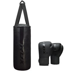 Set Sac de Box RDX F6 2FT KARA Kids + Mănuși 6 OZ - Negru, uni