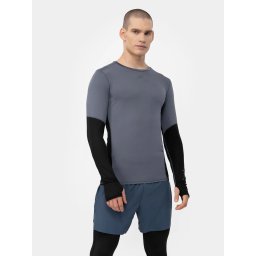TRICOU LUNG DE ALERGARE SUBTIRE, CU USCARE RAPIDA, PENTRU BARBATI - Antracit, XXL