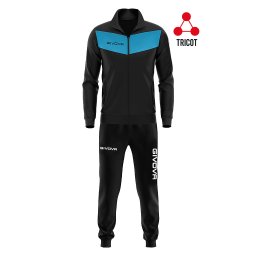 Trening unisex Givova Visa - negru/turcoaz, 2XL