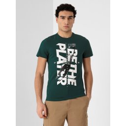 Tricou 4f TSM012, bumbac - Verde inchis, 2XL
