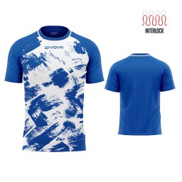 Tricou Fotbal GIVOVA Art Interlock Poliester Multicolor - Albastru/Alb, 2XL