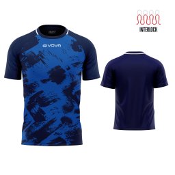 Tricou Fotbal GIVOVA Art Interlock Poliester Multicolor - Albastru/Bleumarin, 2XL